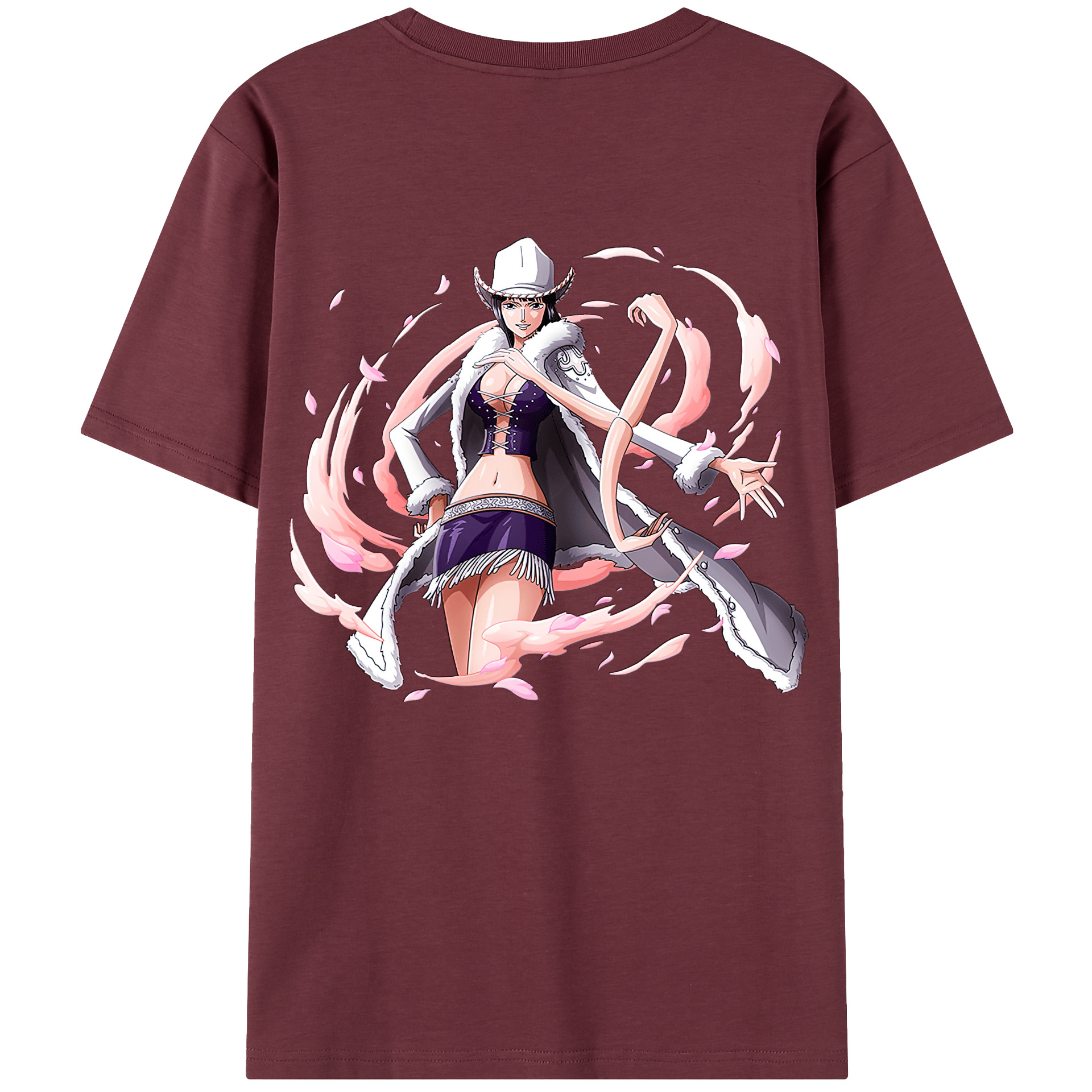 ワンピース ニコ・ロビン ONE PIECE Nico Robin 綿100％半袖Tシャツ（背面プリント）